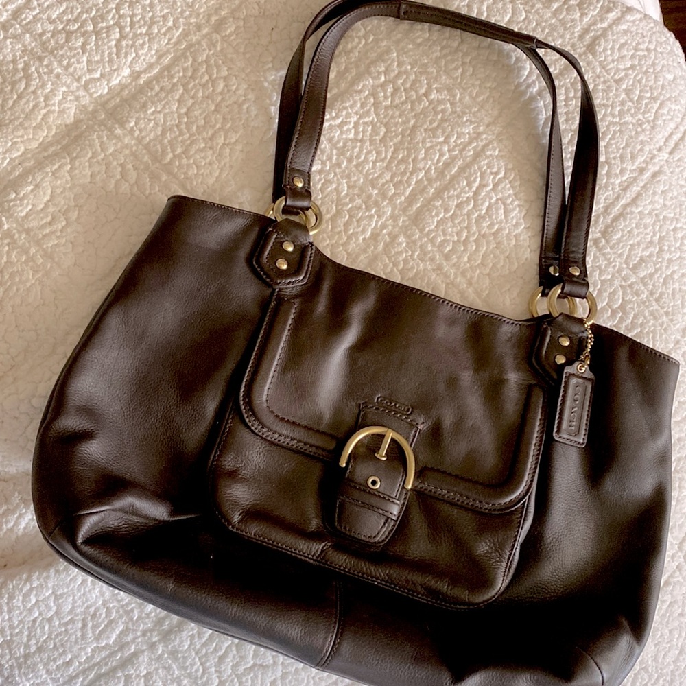 Vintage Chocolate brown Coach leather bag